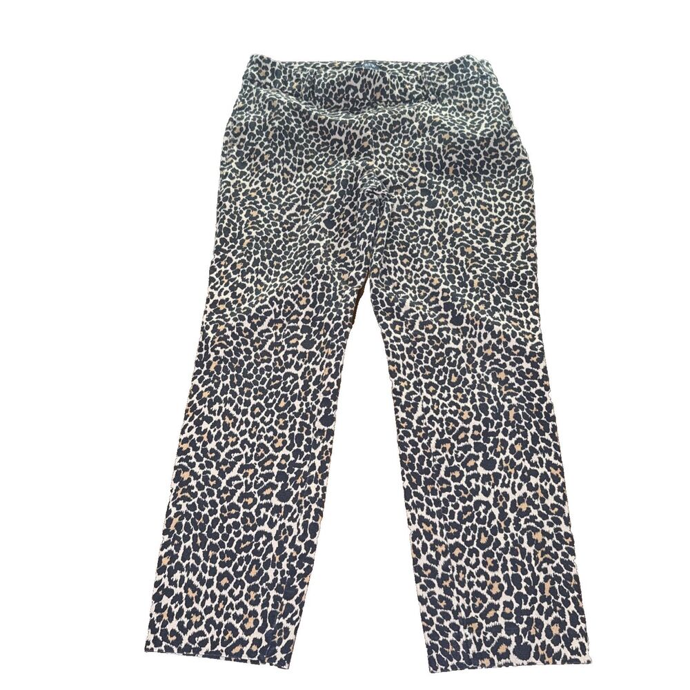 JCrew Womens Size 6 Leopard Print Winnie Pant Ankle Stretch Slim Trouser
